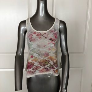 Lace cross back tank top boutique style